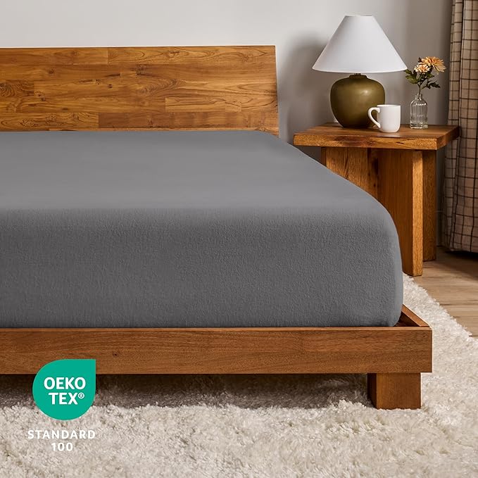 Bare Home Flannel Fitted Bottom Sheet 100% Cotton, Velvety Soft Heavyweight - Image 5