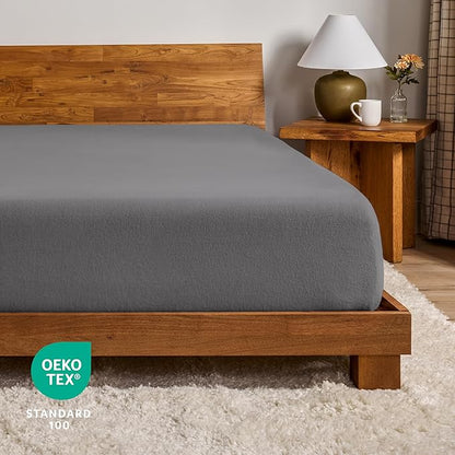 Bare Home Flannel Fitted Bottom Sheet 100% Cotton, Velvety Soft Heavyweight - Image 5