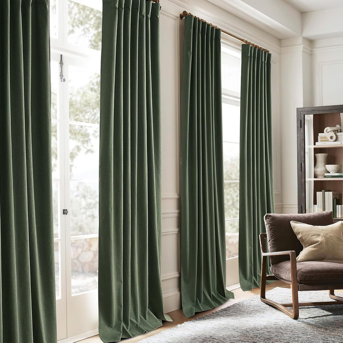 qjmydeco green country kitchen curtains 54 inch length on a desk or shelf