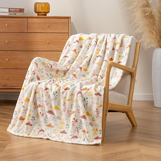 Luxury Printed Fleece Warm Throw Blanket, Soft Lightweight Velvety Plush Throw by Unknown