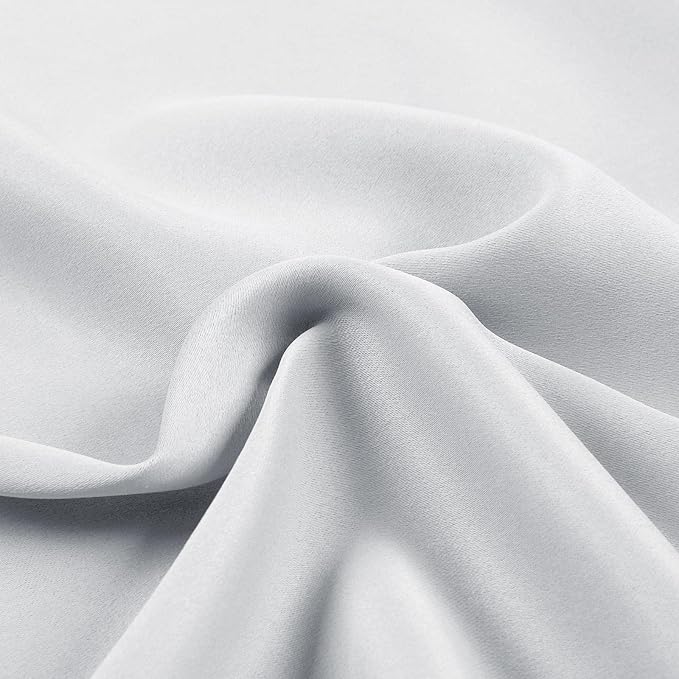 TWOPAGES Grey White Pinch Pleated Room Darkening Curtain 96 Inches Long - Image 4