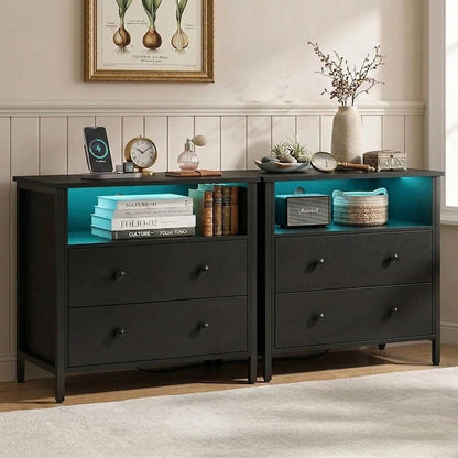 27" led nightstand set 2 with charging station, main product view