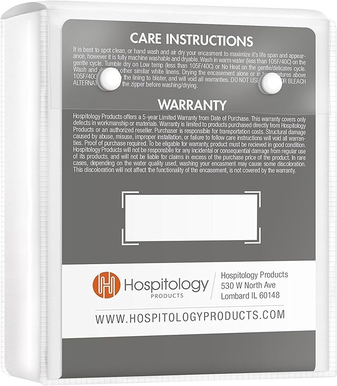 HOSPITOLOGY PRODUCTS Pillow Encasement- Zippered Bed Bug Dust Mite Proof - Image 2