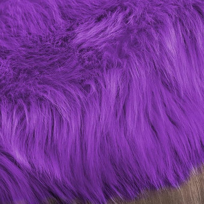 Latepis Bedroom Shag 4x6 Rug Purple Shaggy Fluffy Faux Fur Rug Machine Washable - Image 7
