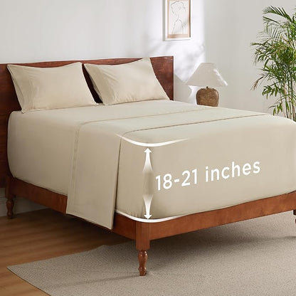 Bedsure Deep Pocket Queen Sheets Set by BEDSURE