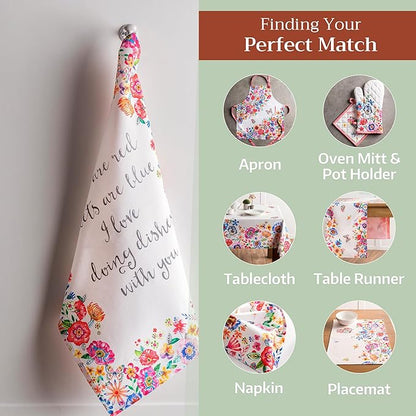 Maison d' Hermine Kitchen Towels Set of 3 100% Cotton 27.50" x 20" Reusable - Image 6