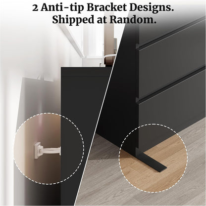vipbear 6 drawer dresser with led light chest showing dimensions
