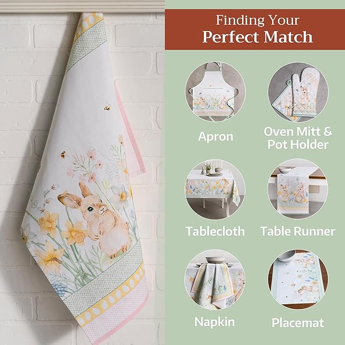 Maison d' Hermine Kitchen Towels Set of 3 100% Cotton 27.50" x 20" Reusable - Image 6