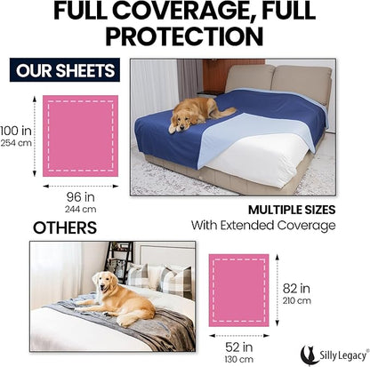 SILLY LEGACY Thin Reversible Waterproof Protective Bed Cover, - Image 4