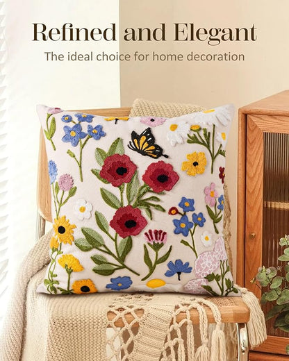 Embroidered Throw Pillow Covers 18x18 Inch - Image 5