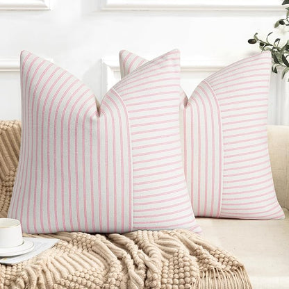 YCOLL Farmhouse Pillow Covers 20x20, Modern Accent Square Throw Pillow Covers by PillowCoversExpert