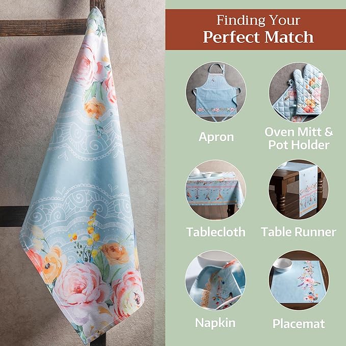 Maison d' Hermine Kitchen Towels Set of 3 100% Cotton 27.50" x 20" Reusable - Image 5