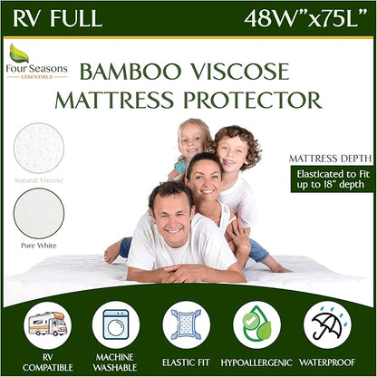 Four Seasons Essentials RV Short Full Size Waterproof Mattress Protector by FourSeasonsEssentials