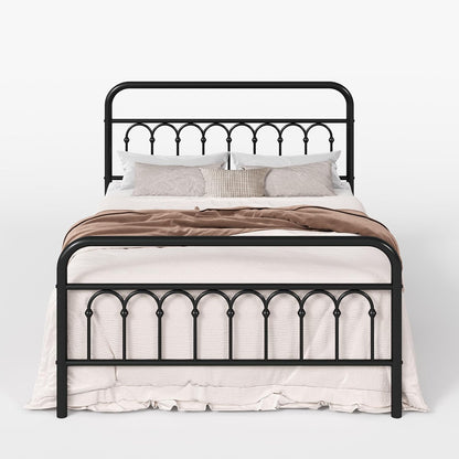 sha cerlin queen size metal platform bed frame, view 9