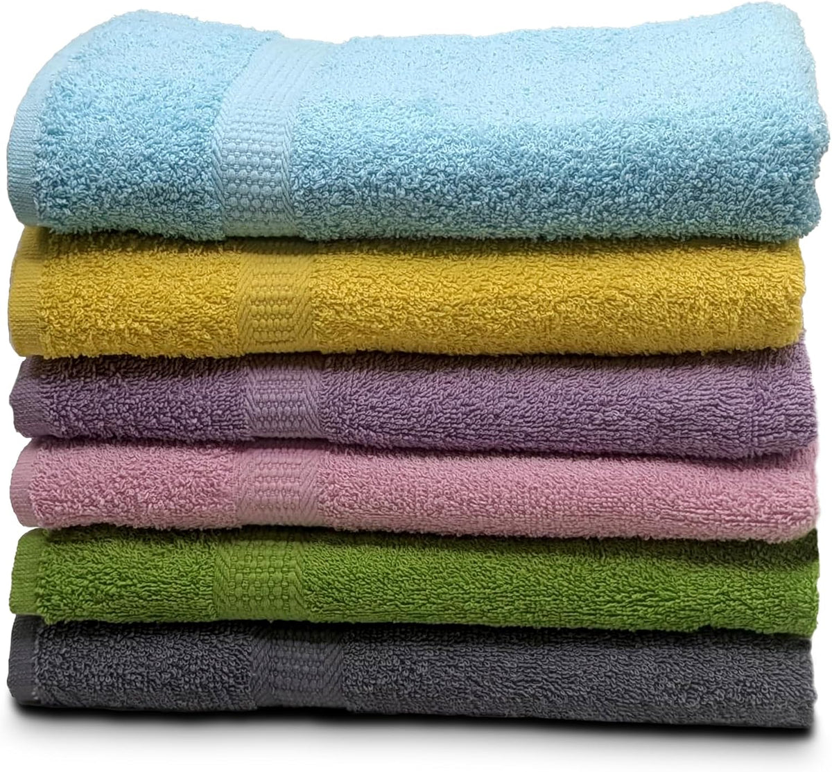 zuperia 6-pack bath towels - 30" x 60", close-up detail