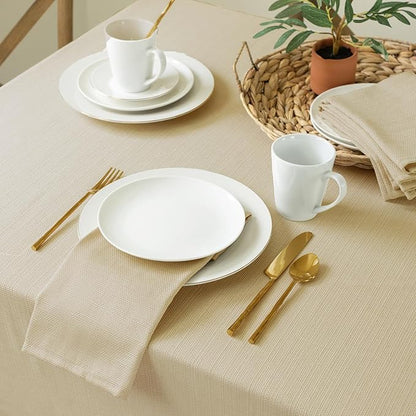 Benson Mills Cameron Textured Fabric Table Cloth, - Image 4