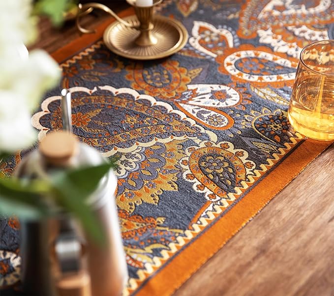 13×72 Inch Table Runner, Retro-Luxury Tassels Series - Image 5