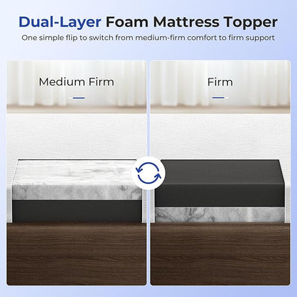 Cooling Mattress Topper Twin XL Size 2 Inch, Cooling Gel & Bamboo Charcoal - Image 6