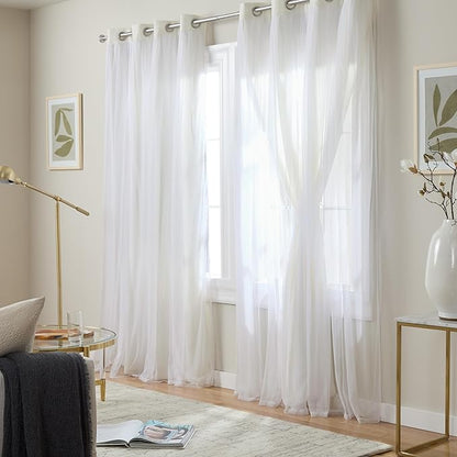 TOWN & COUNTRY LUXE Talia Double Layer Indoor Curtains, Sheer and Room - Image 3