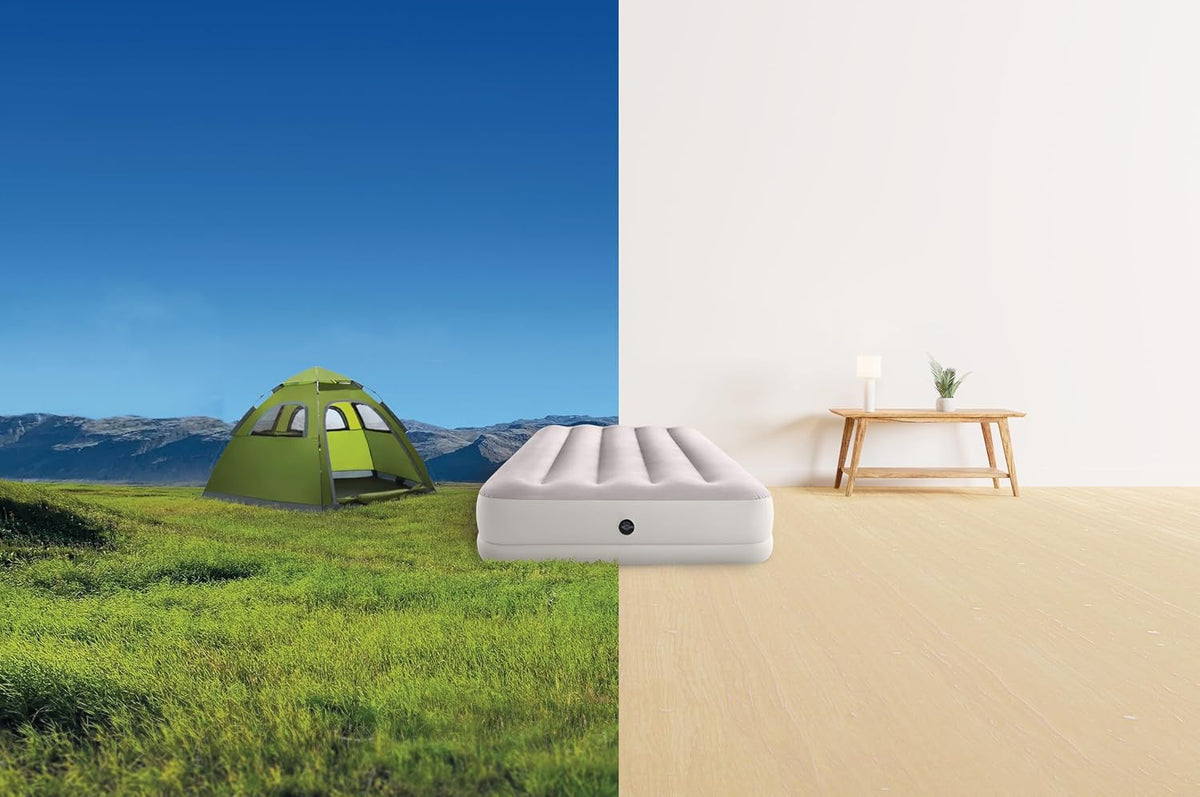 intex 64177e dura-beam standard prestige mid-rise air mattress:, side view