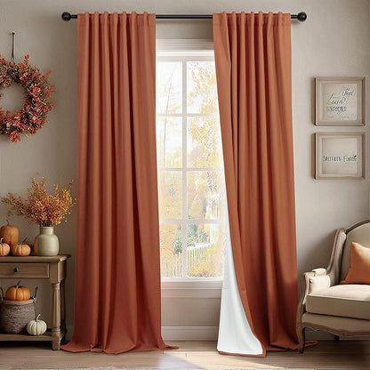 Terracotta Curtain 96 Inch Long by DANCURTON