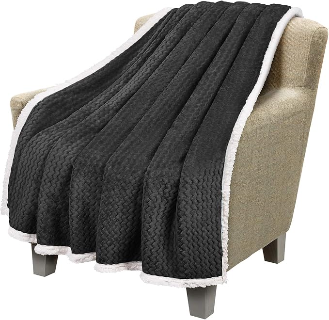 Catalonia Sherpa Throws Blanket, Super Soft Comfy Fluffy Fuzzy Fleece Plush - Image 6