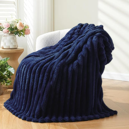 NEWCOSPLAY Super Soft Throw Blanket Dark Navy Premium Silky Flannel Fleece 3D by NEWCOSPLAY