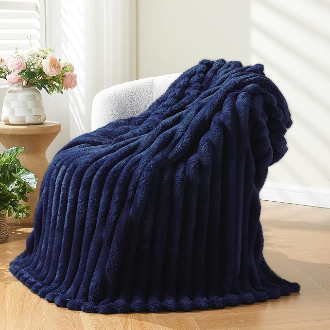NEWCOSPLAY Super Soft Twin Blanket Dark Navy Premium Silky Flannel Fleece 3D by NEWCOSPLAY