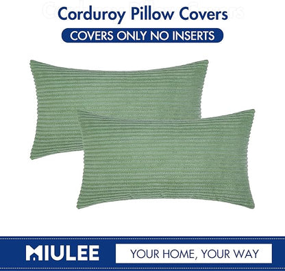 MIULEE Pack of 2 Pillow Covers Soft Soild Decorative Throw Pillow Covers Set - Image 6