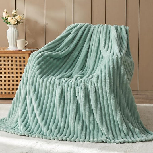 NEWCOSPLAY Super Soft Throw Blanket New Sage Green Premium Silky Flannel Fleece by NEWCOSPLAY