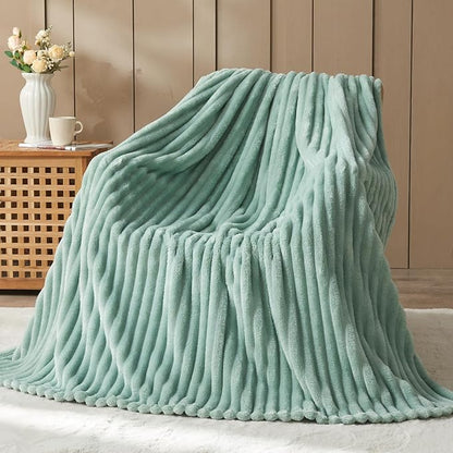 NEWCOSPLAY Super Soft Twin Blanket New Sage Green Premium Silky Flannel Fleece by NEWCOSPLAY