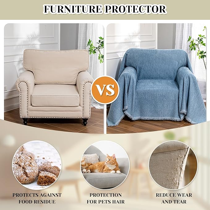 MEETSKY Oversized Chair Cover Washable Single Sofa Covers Recliner Covers Thick - Image 5