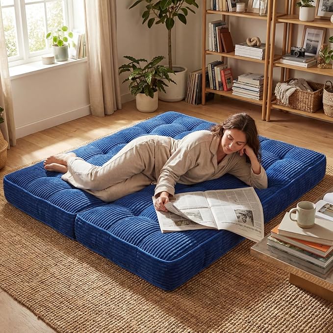 63 Inch Folding Sofa Bed Convertible Chair, 2-in-1 Convertible Boneless Sofa - Image 5