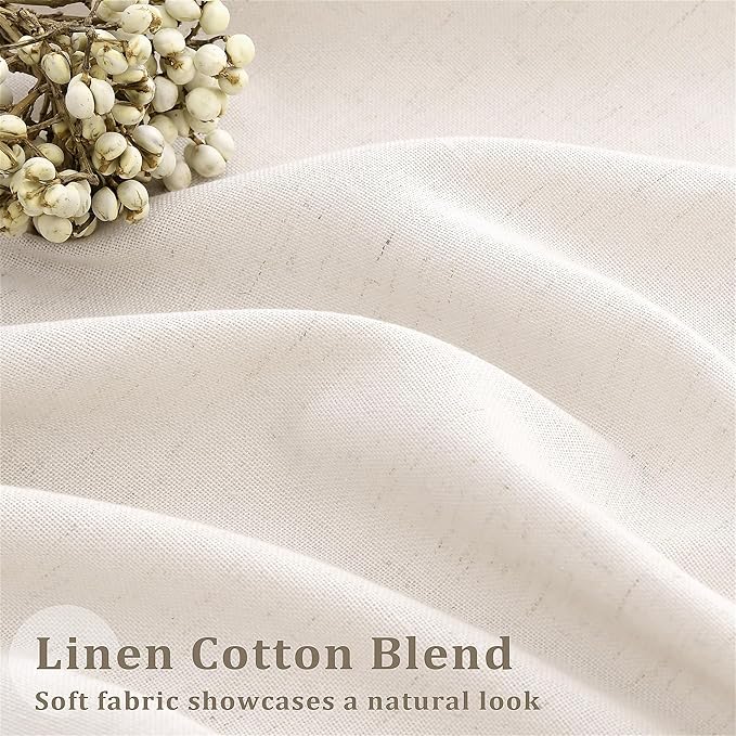 Natural Pinch Pleat Linen 120 Inch Curtains - Image 4