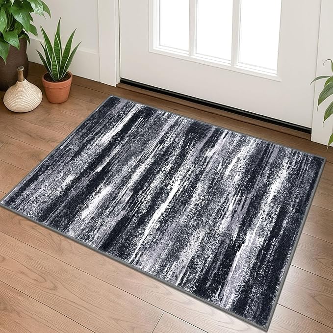 Modern Abstract Entryway Rug Indoor 2x3 Washable Rug Non-Slip Soft Small Area by lansny