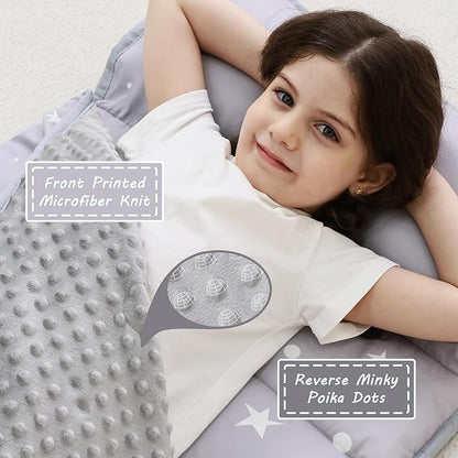 Toddler Nap Mat with Pillow and Blanket, Extra Large Rolled Napping Mats - Image 2