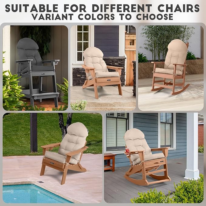 FUNBERRY Adirondack Chair Cushion, Thicken Comfy Cushions - Image 3