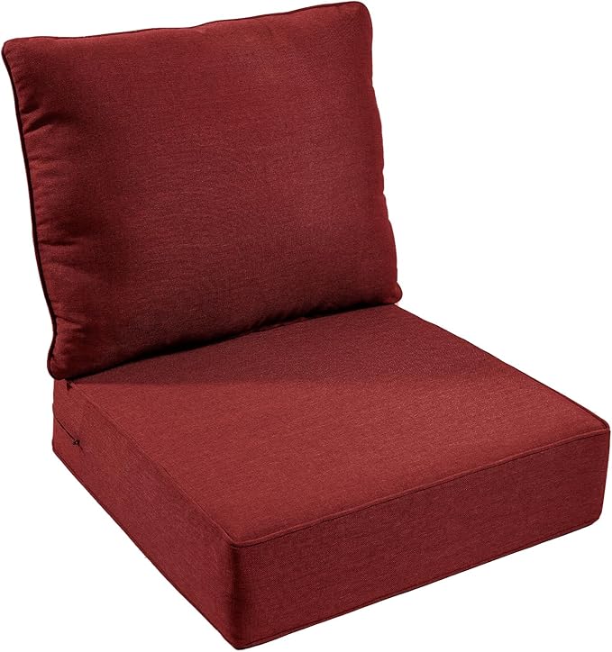 Outdoor Chair Cushion Set, 24x24 Waterproof Patio Chair Cushions, Include 1 by moosprr