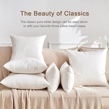 Organic Feather Down Throw Pillow Inserts - Image 2