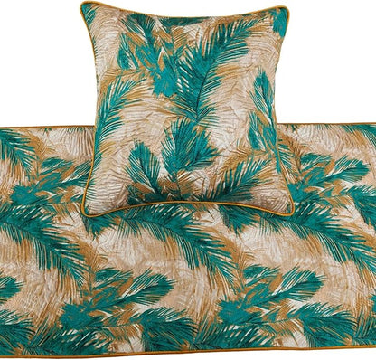 The HomeCentric King/Queen/Twin Green Decorative Twin 53"x18" Bed Runner - Image 2