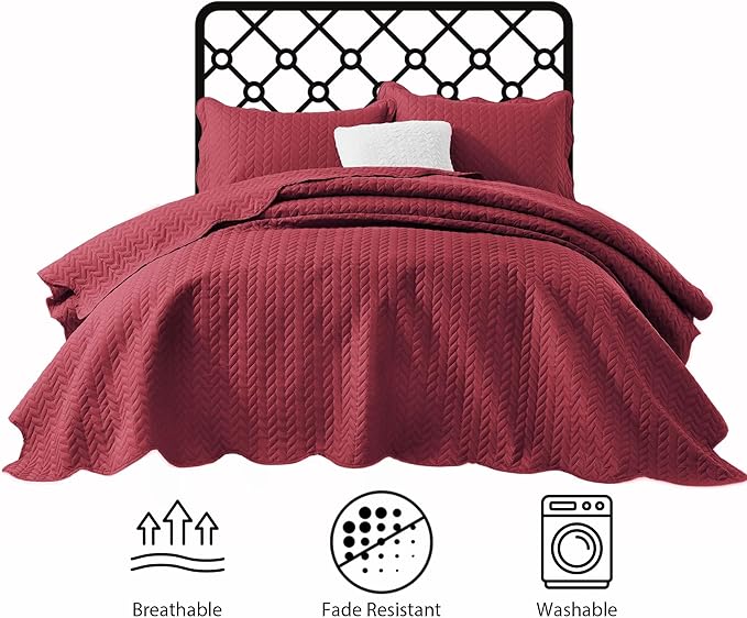 IR Imperial Rooms California King Quilt Bedding Set Size + 2 Pillow Shams - Image 7