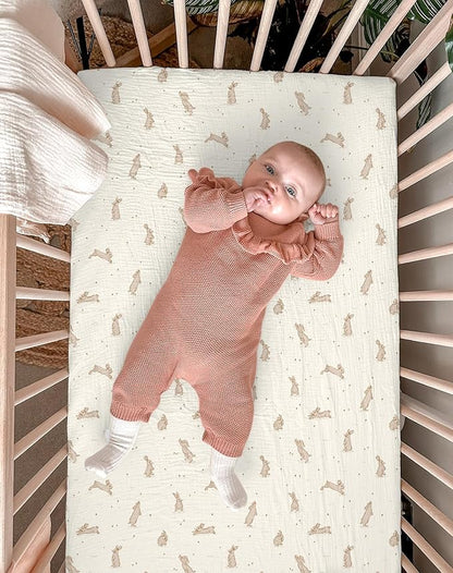 Bassinet Sheet for Baby Boy and Girl 2 Pack, Fitted Sheets for Rectangle - Image 5