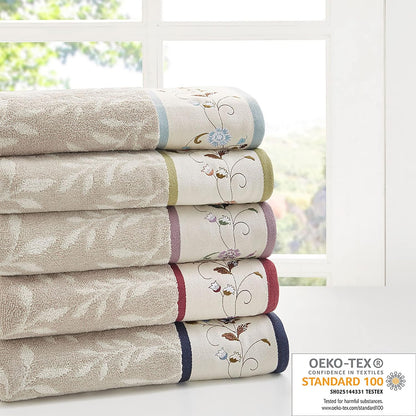 madison park serene 100% cotton bath towel set, package contents
