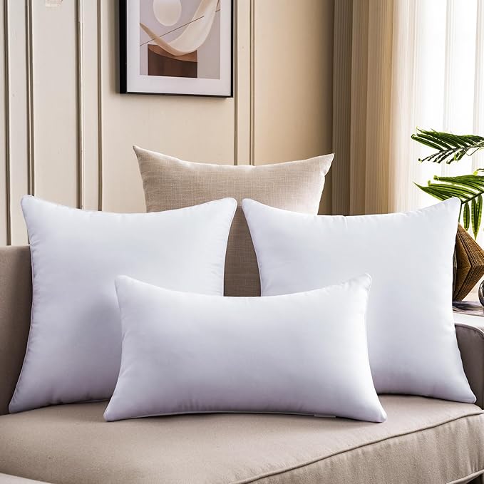 26 x 26 Pillow Inserts Set of 2 Down Alternative Throw Pillow Inserts Large - Image 8
