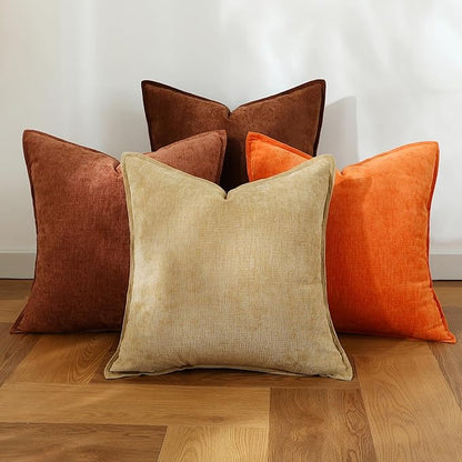 Stellhome Fall Burnt Orange Decorative Throw Pillow Covers Accent Soft Textured - Image 2