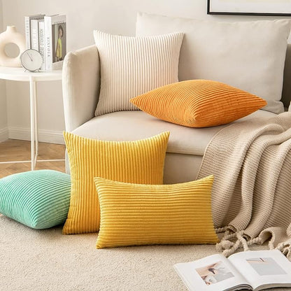 MIULEE Pack of 2 Pillow Covers Soft Soild Decorative Throw Pillow Covers Set - Image 2