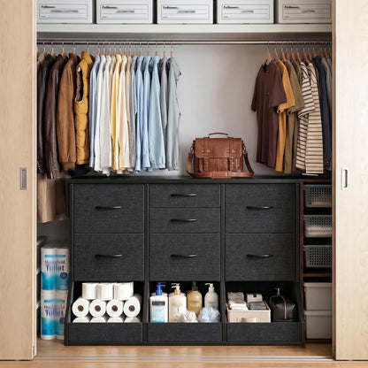 romorgniz dresser for bedroom, 7 drawer and 3 showing dimensions