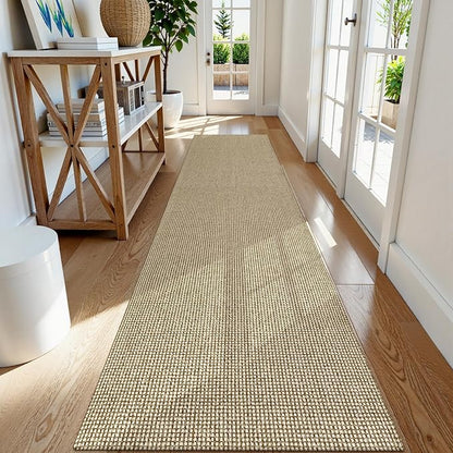 Uphome Kitchen Runner Rug, Low Pile Woven Cotton Modern Carpet Runners by Uphome