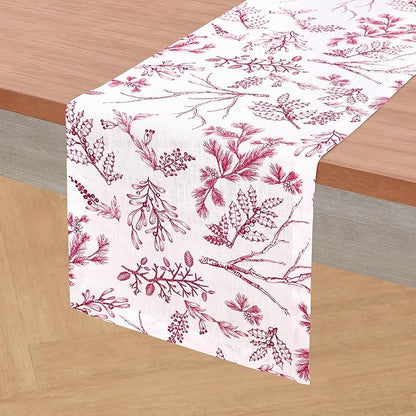 Solino Home 100% Pure Linen Christmas Table Runner 156 Inches Long - Image 2