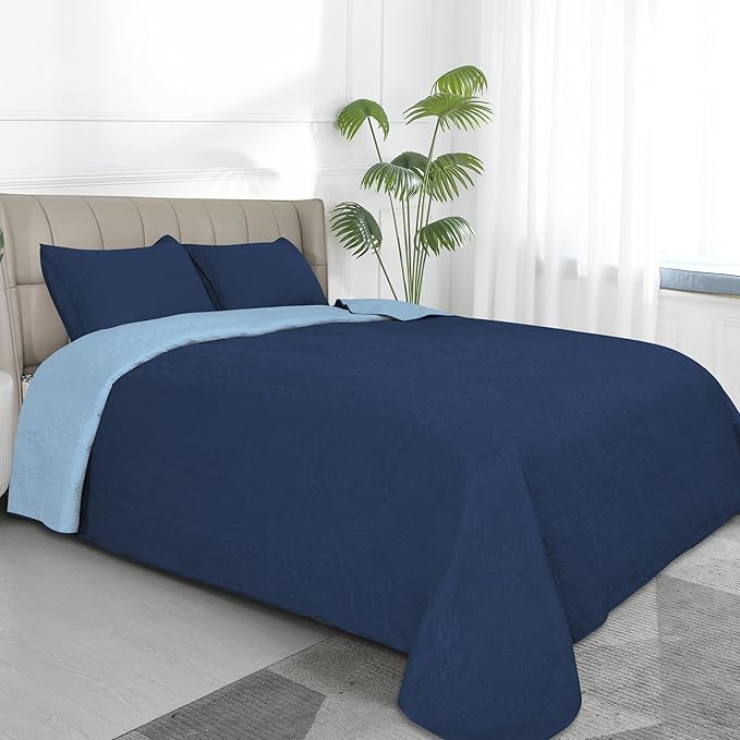 Easy-Going Full/Queen Size Reversible Quilt Set by Easy-Going